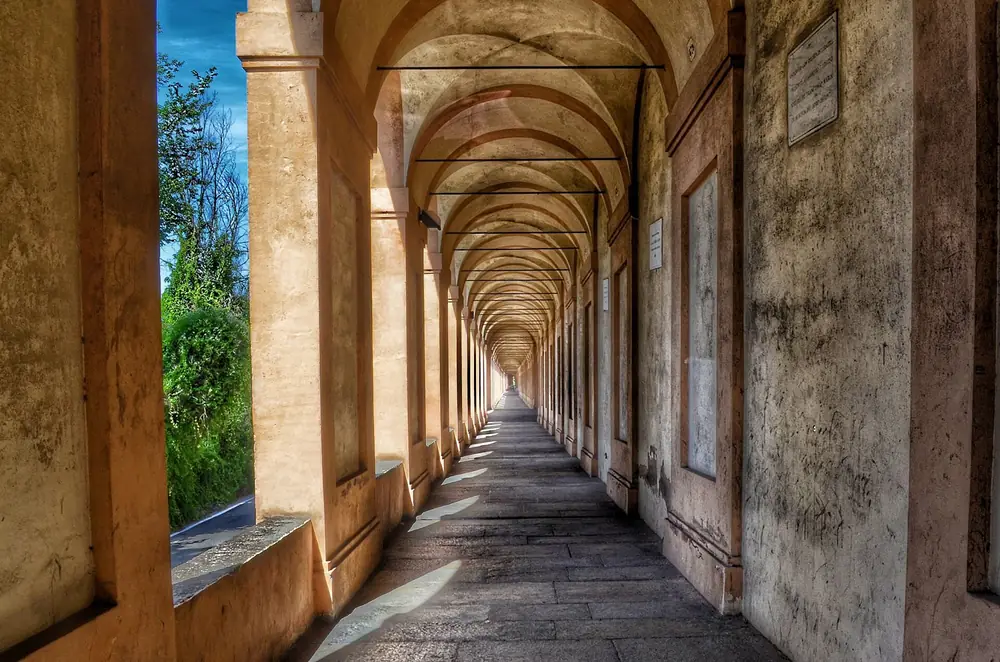 Portico di San Luca near the Arco del Meloncello